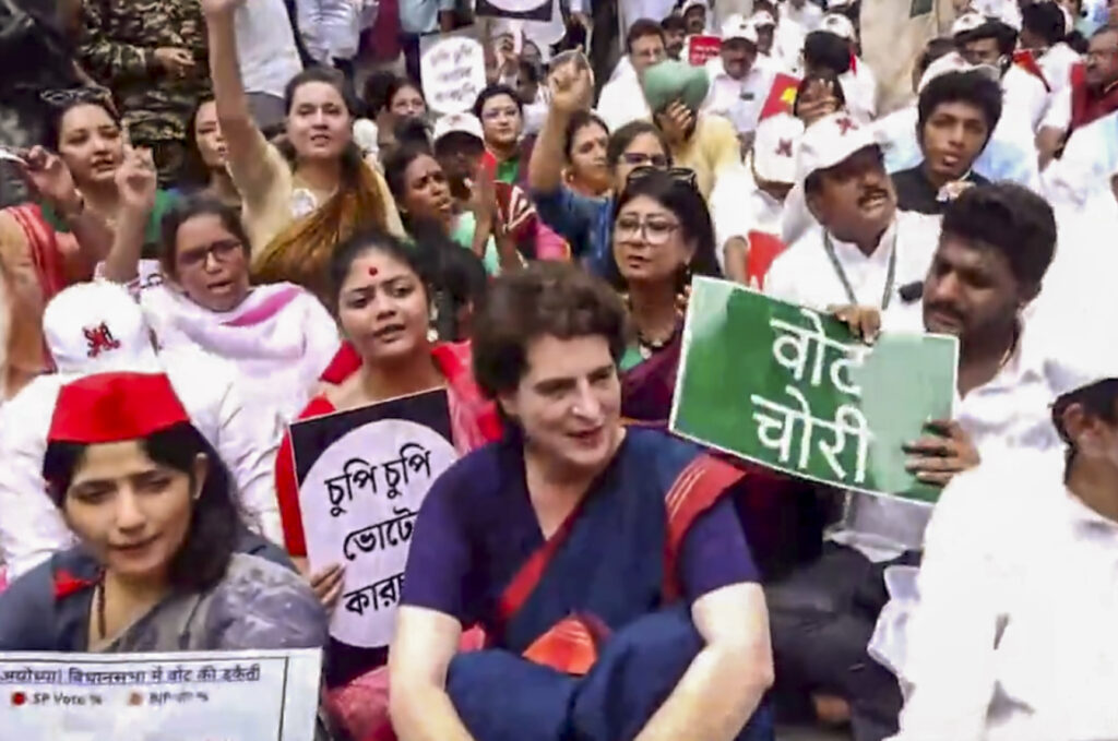 INDIA bloc MPs hold protest march