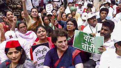 INDIA bloc MPs hold protest march