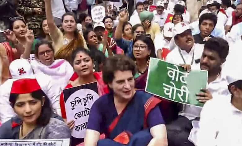 INDIA bloc MPs hold protest march