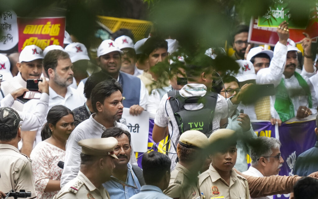 INDIA bloc MPs hold protest march