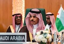 Saudi Foreign Minister Prince Faisal bin Farhan speaking at OIC meeting in Jeddah, August 25, 2025