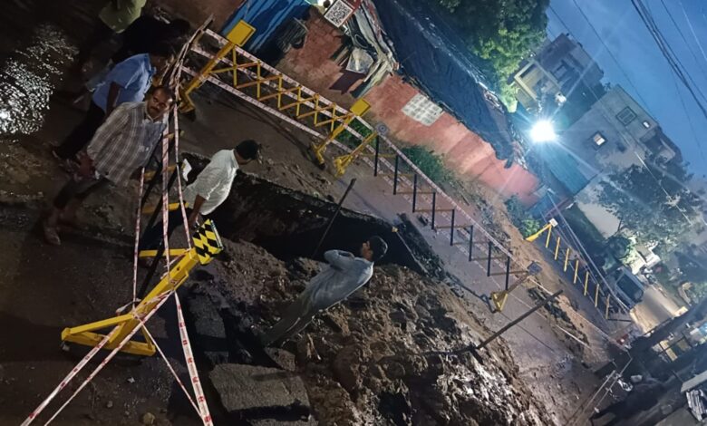 sewer trunk main collapses
