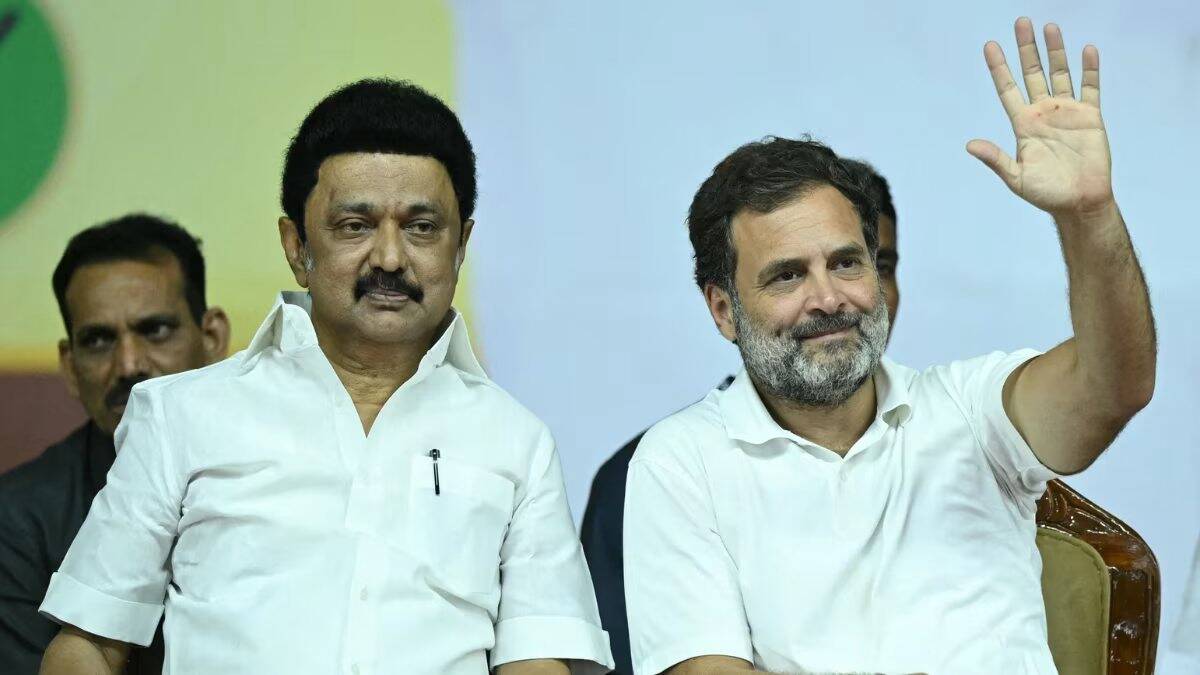 Tamil Nadu CM MK Stalin and Congress leader Rahul Gandhi