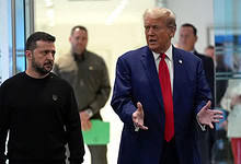 Ukraine's President Volodymyr Zelenskyy with Donald Trump