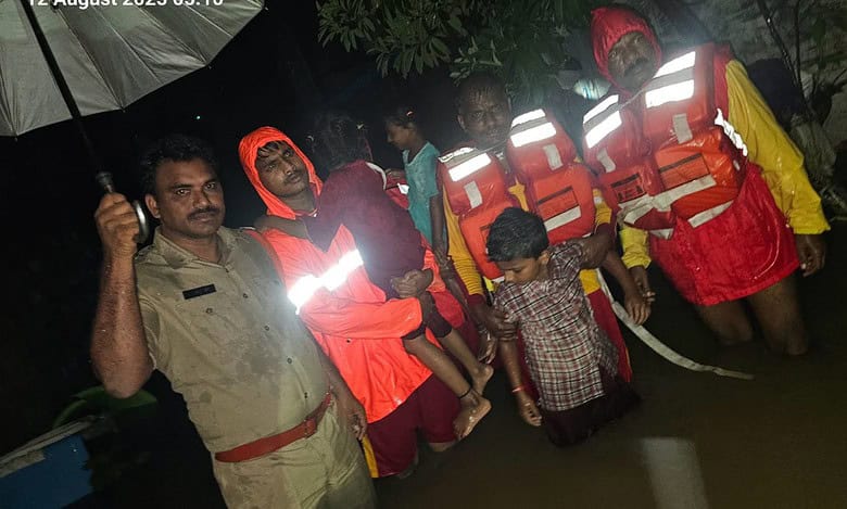Heavy rains in Telangana