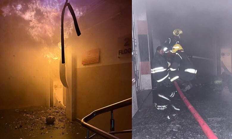 Fire accident in Madhapur