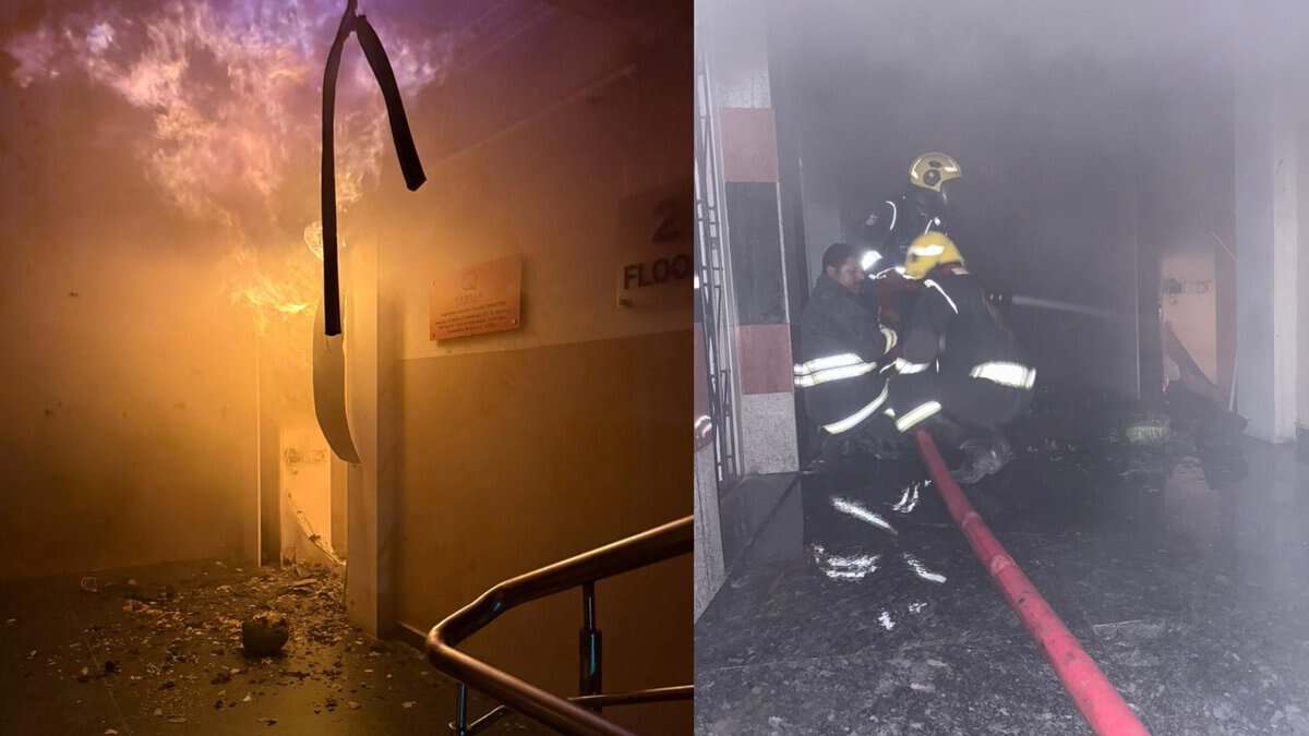 Fire accident in Madhapur