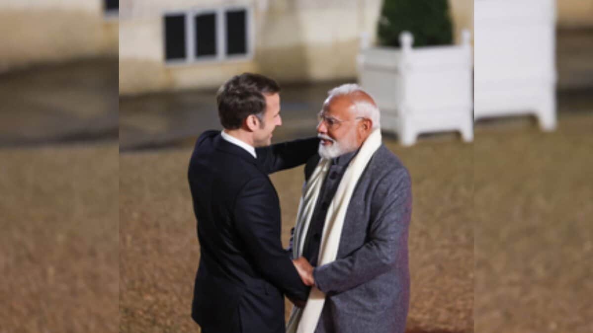 French President Emmanuel Macron and PM Narendra Modi