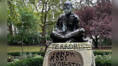 UK police probe ‘racially aggravated’ vandalism of Gandhi statue