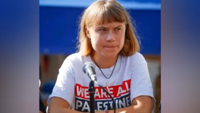 The image of Swedish activist Greta Thunberg