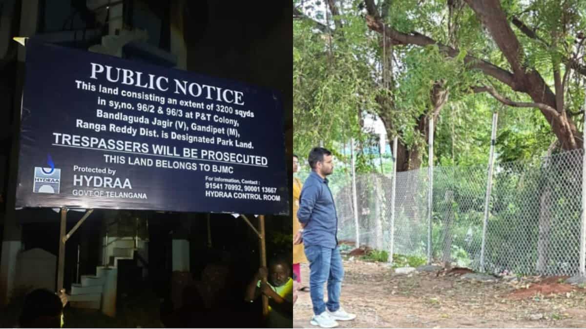 HYDRAA clears park encroachments in Bandlaguda Jagir