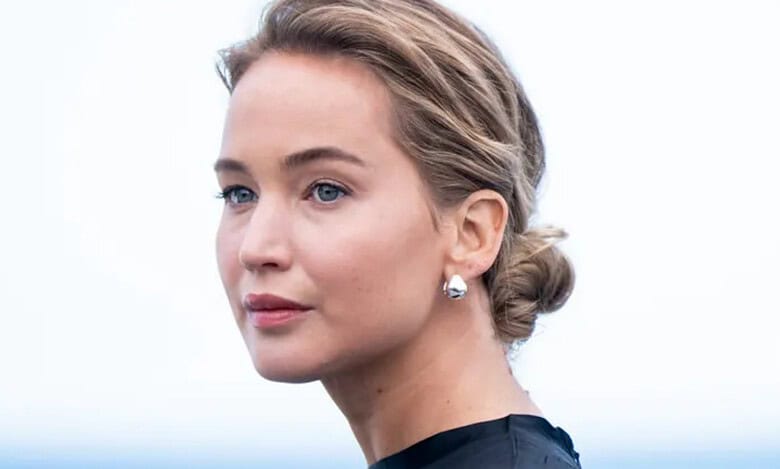The image of Hollywood actress Jennifer Lawrence.