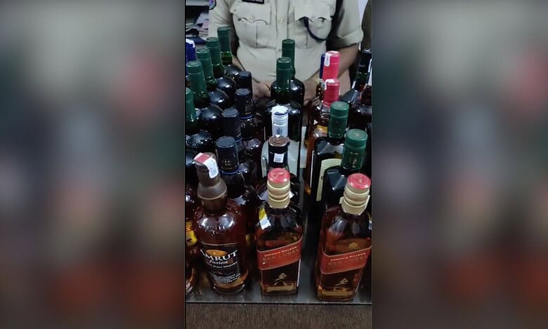 215 smuggled liquor bottles seized across Telangana, 3 arrested