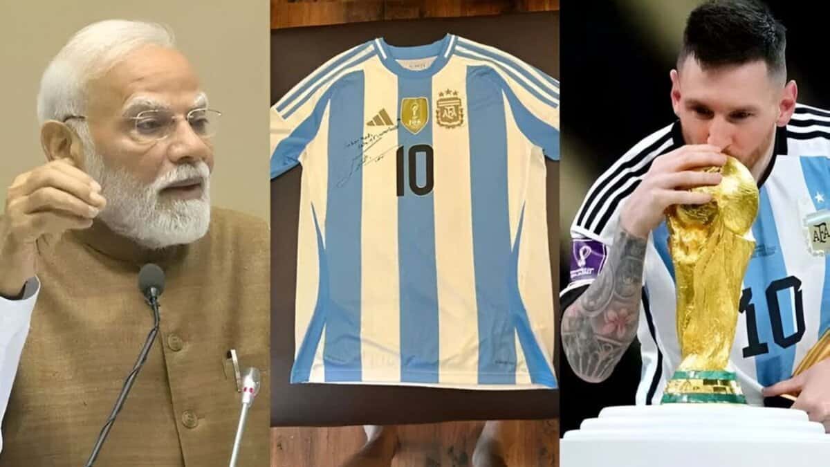 Messi sends signed World Cup jersey for PM Modi’s birthday