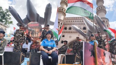 Hyderabad: Operation Sindoor themed Ganesh idol trucks seen at Charminar