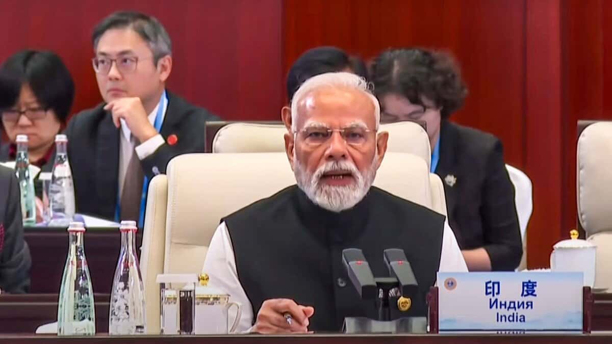 Prime Minister Narendra Modi during the SCO Heads of State Council Summit, in Tianjin, China.