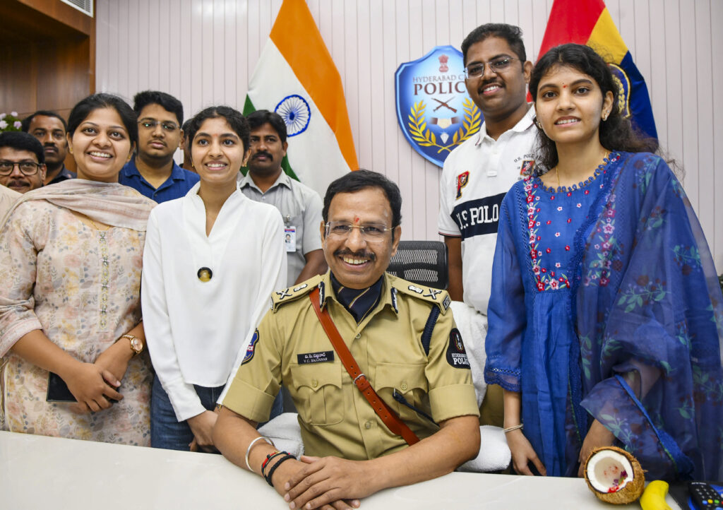V C Sajjanar takes charge as Hyderabad Police Commissioner