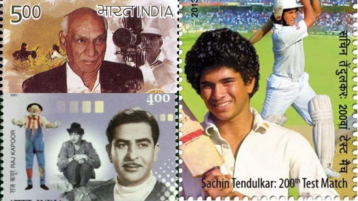 When India's biggest celebrities found a place on postal stamps