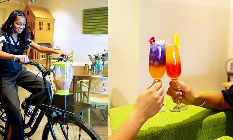 Cycle to make your own fresh juice in this Hyderabad cafe
