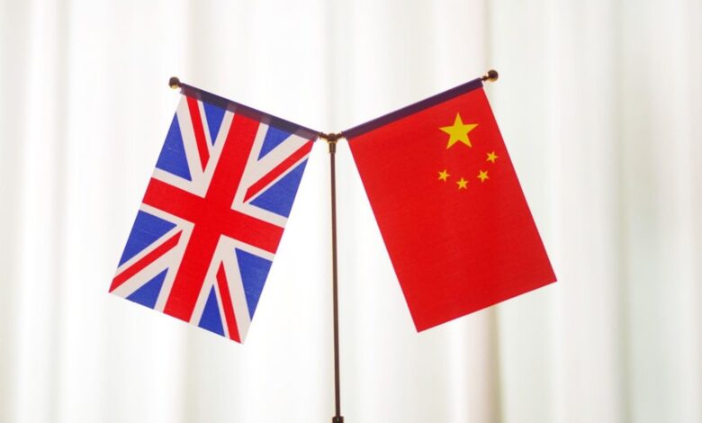 UK and China flag