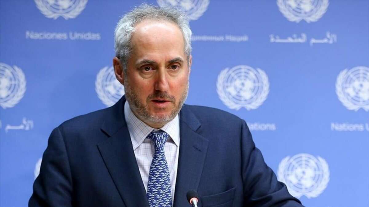 The image of UN spokesman Stephane Dujarric