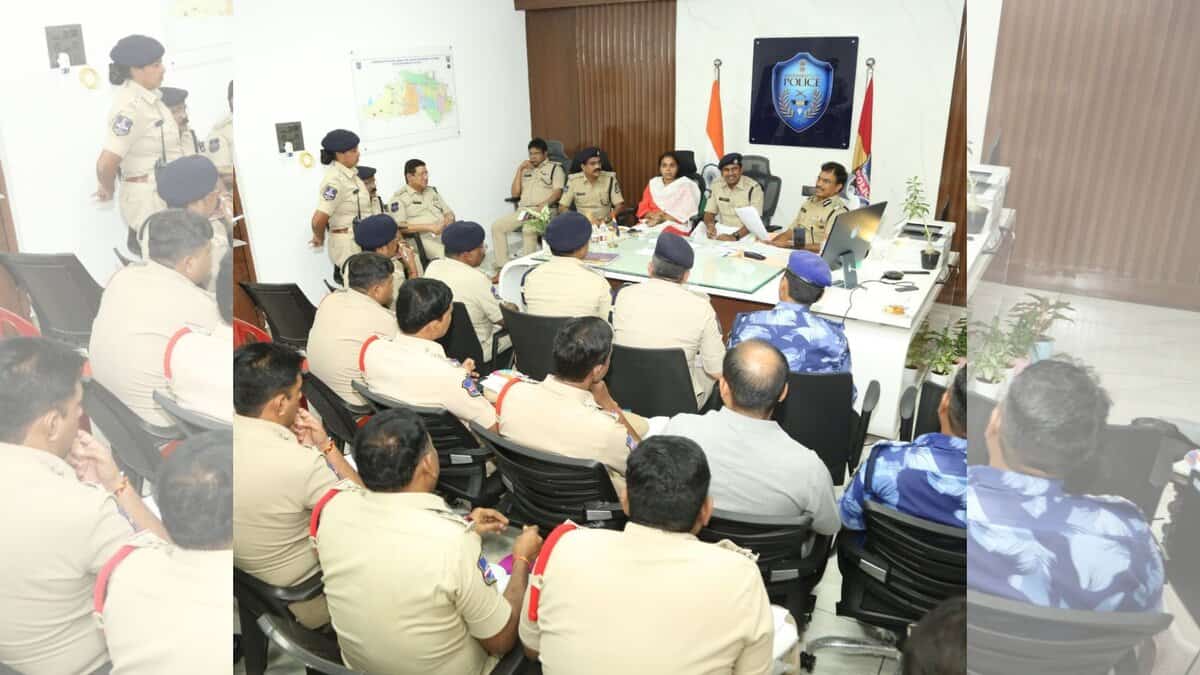 Hyderabad police Commissioner conducts review meeting ahead of the Ganesh idol procession in the city