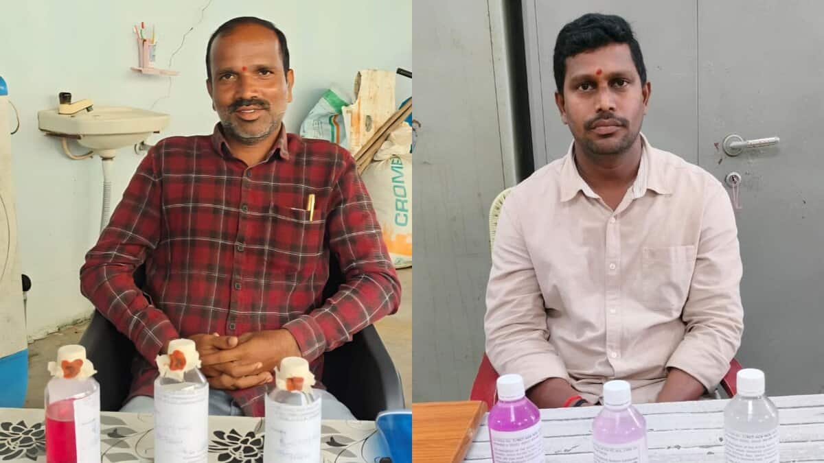 Government employees, Akkala Venkat Swamy (left) and Karna Srinivas Rao (right), were caught red-handed by the Telangana ACB for demanding bribe