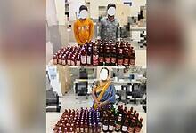 Three people were arrested for illegal liquor sale in Hyderabad