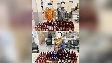 Three people were arrested for illegal liquor sale in Hyderabad