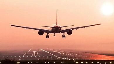 An image of a plane used for representational purposes