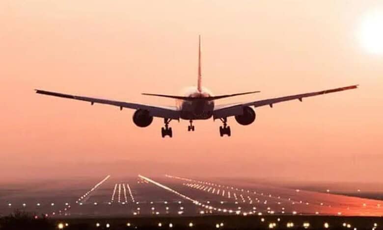 An image of a plane used for representational purposes