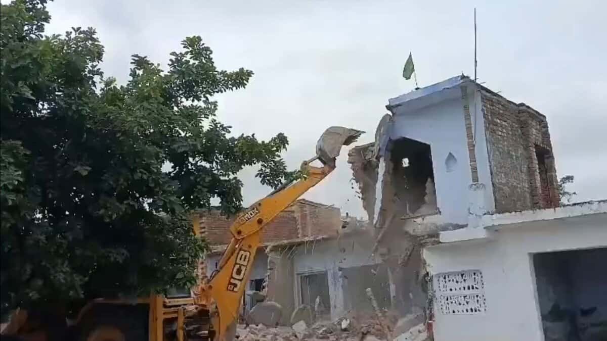 A local mazar in Uttar Pradesh's Sitapur district was demolition