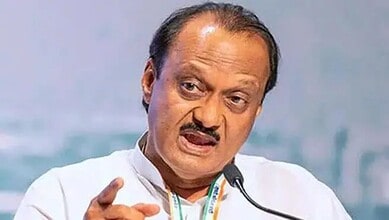 Maharashtra Deputy CM Ajit Pawar addresses the media
