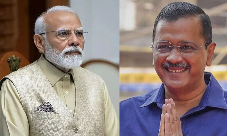 Prime Minister Narendra Modi (left) and AAP convener Arvind Kejriwal