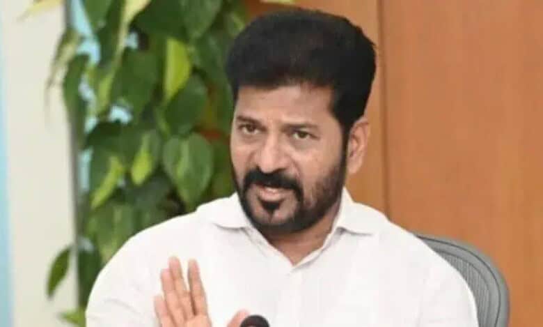 Telangana CM Revanth Reddy addresses a meeting