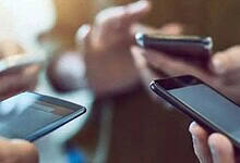 An image of mobile phones used for representational purpose
