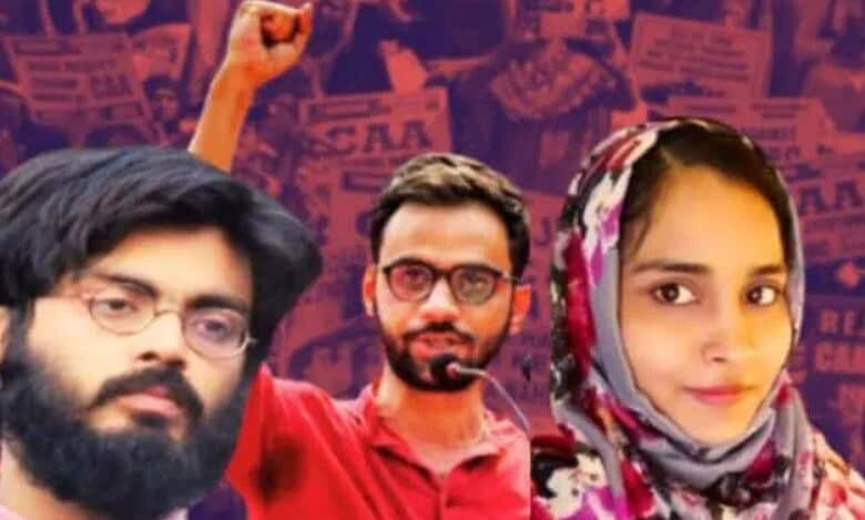 Activists Umar Khalid, Gufisha Fatima and Shajel Imam