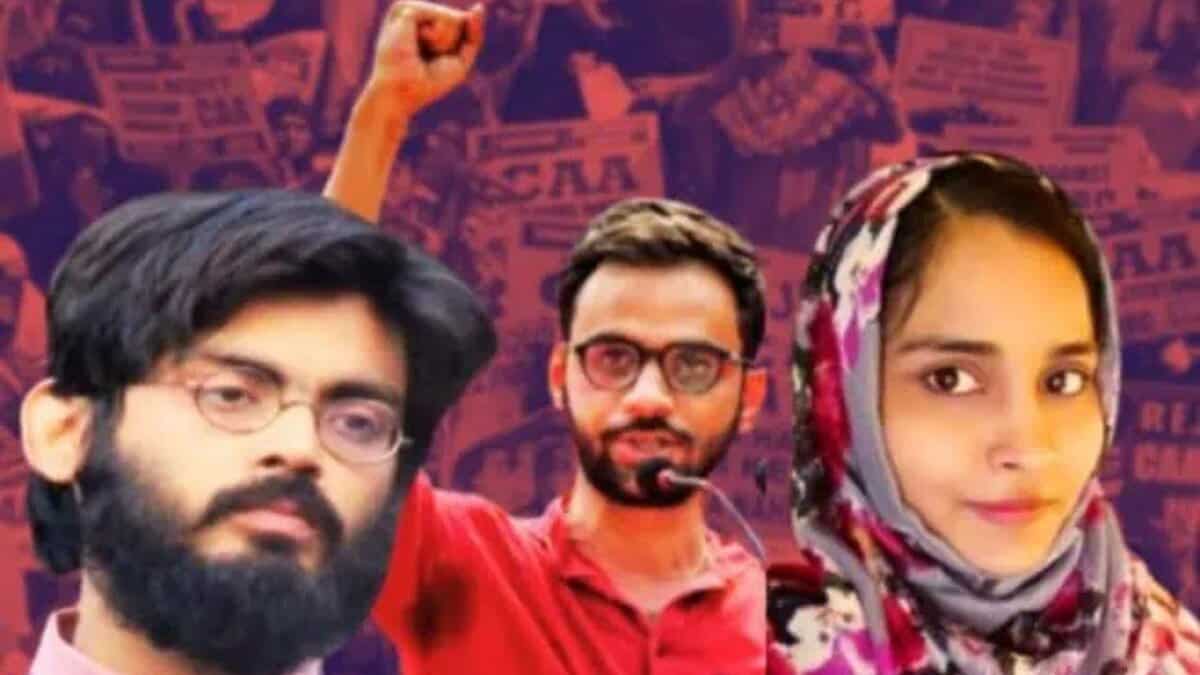 Activists Umar Khalid, Gufisha Fatima and Shajel Imam