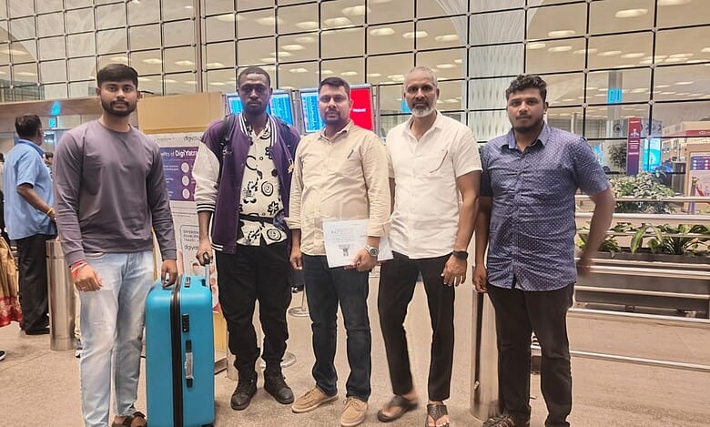 A Sudanese national taken at the Hyderabad airport
