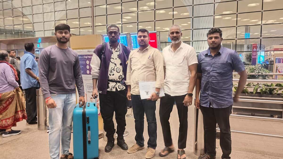 A Sudanese national taken at the Hyderabad airport