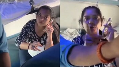 woman caught smoking in train