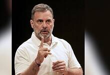 Leader of Opposition in the Lok Sabha and Congress leader Rahul Gandhi addresses a press conference in New Delhi on Thursday. (PTI Photo/Salman Ali)