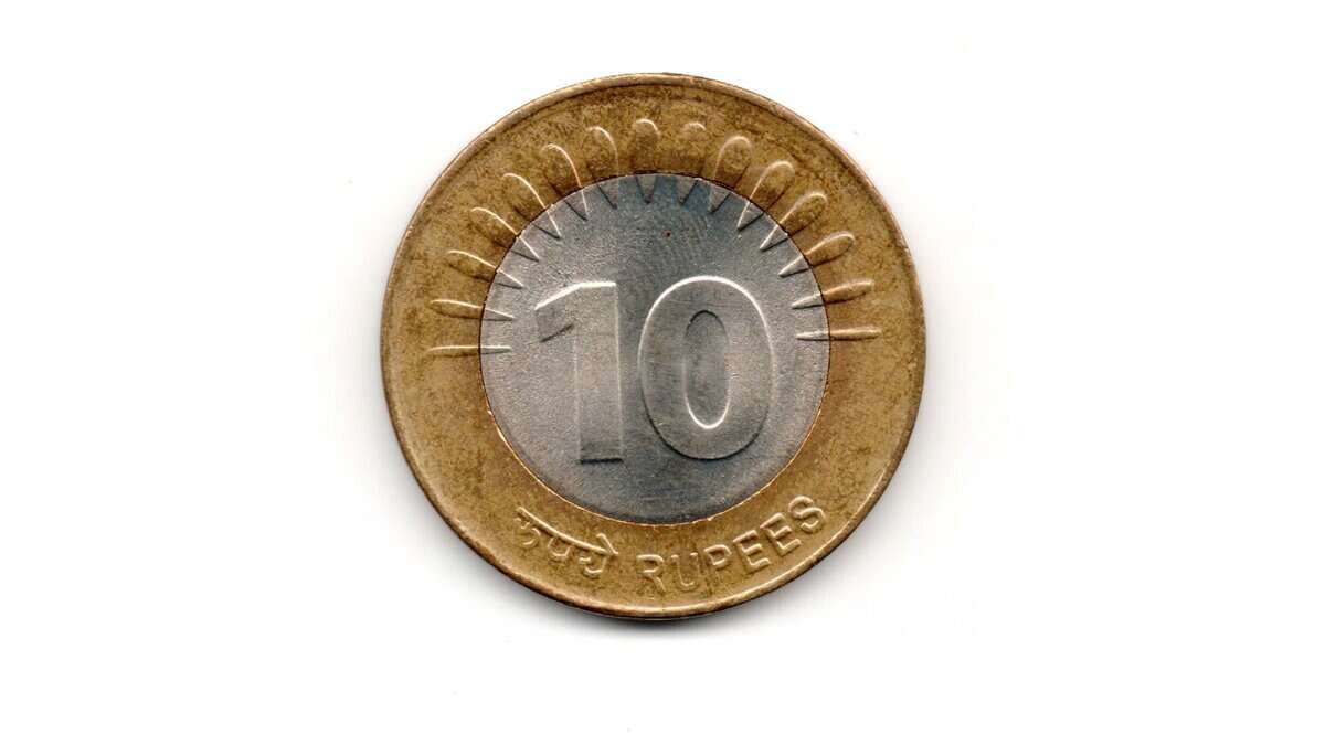 Ten rupee coin