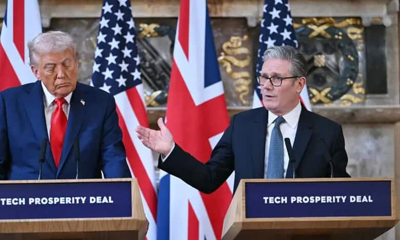 US President Donald Trump with UK Prime Minister Keir Starmer