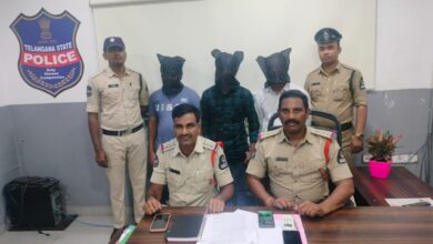 The Nallakunta police present the accused before the media