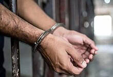 An image of an arrested person used for representational purpose
