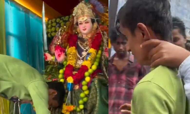A man was forced to bow to a deity and chant Shri Ram in Andhra Pradesh