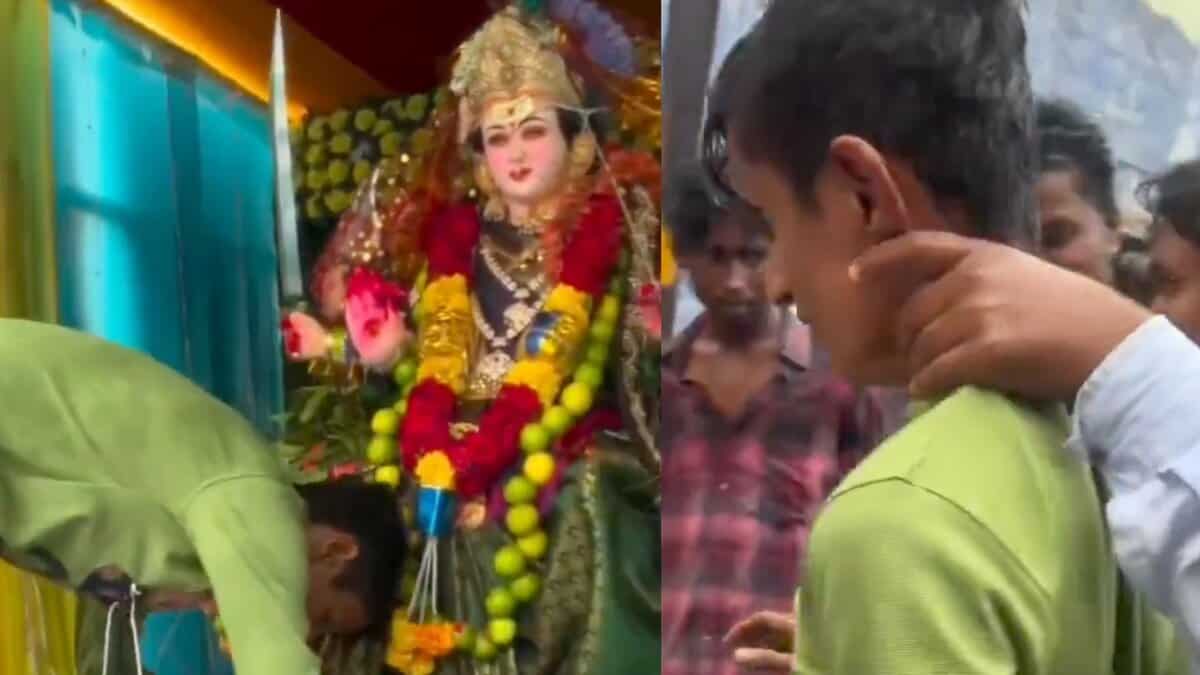 A man was forced to bow to a deity and chant Shri Ram in Andhra Pradesh
