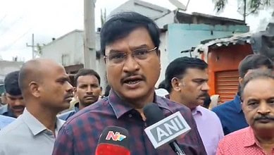 HYDRAA Commissioner AV Ranganath inspects inundated areas amid rains in Hyderabad
