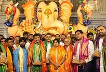 Hyderabad police commissioner CV Anand inspects immersion route for the Balapur Ganesh.